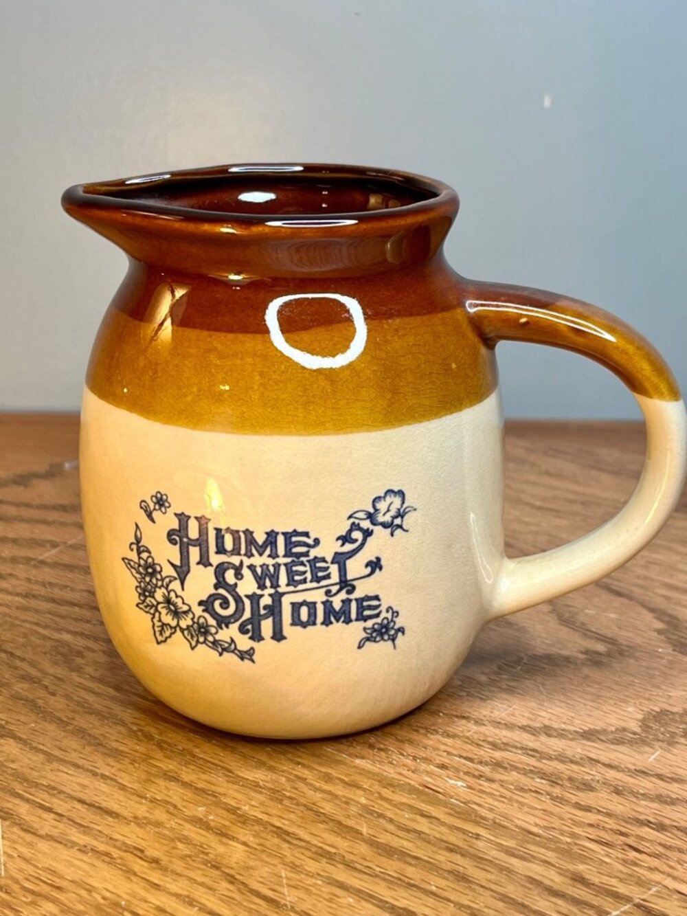Vintage "Home Sweet Home" Ceramic Pitcher 5"